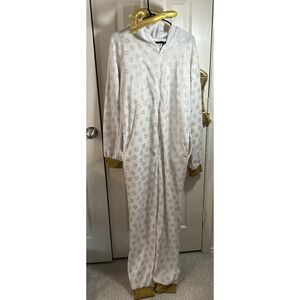 #followme Womens One Piece Christmas Themed Adult Microfleece Hoodie PJs L